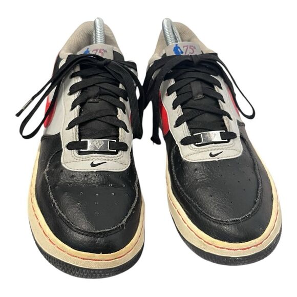 Nike Air Force 1 LV8 EMB (GS) Black Red Gray Sneakers Youth 7 - Picture 2 of 9